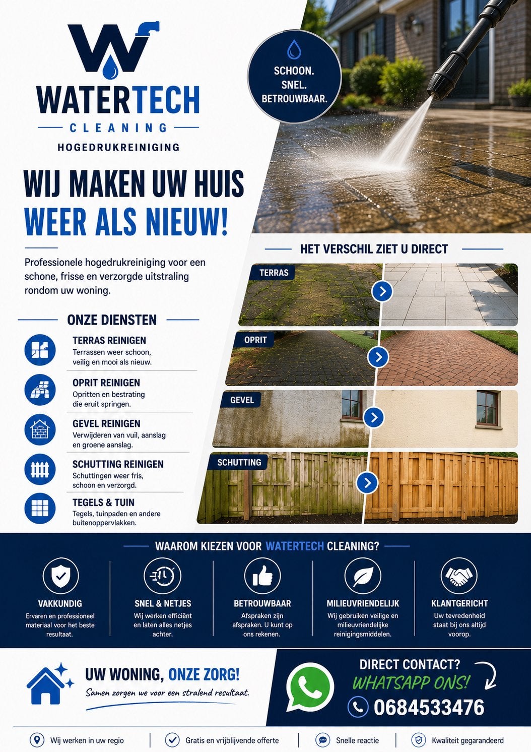 Watertech cleaning, Ophalen of Verzenden, Zo goed als nieuw