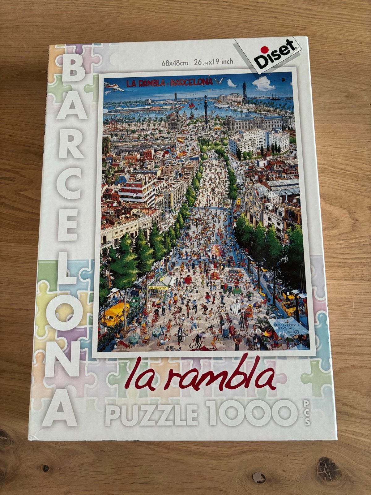 Legpuzzel Barcelona La Rambla 1000 stukjes, Ophalen of Verzenden, 500 t/m 1500 stukjes, Zo goed als nieuw, Legpuzzel