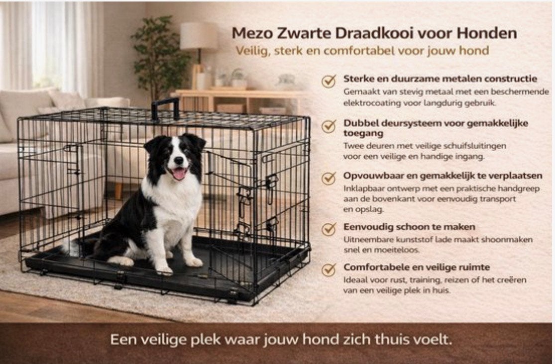 Hondenbench Flamingo, Dieren en Toebehoren, Ophalen, Zo goed als nieuw
