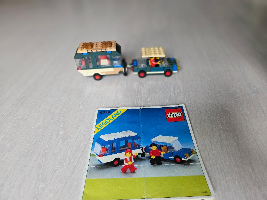 Lego Legoland 6694 Car with Camper, Gebruikt, Lego, Compleet, Ophalen of Verzenden