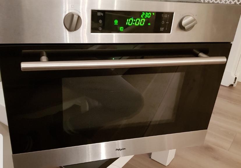 Pelgrim combi magnetron, Ophalen, Zo goed als nieuw, Inbouw, Draaiplateau