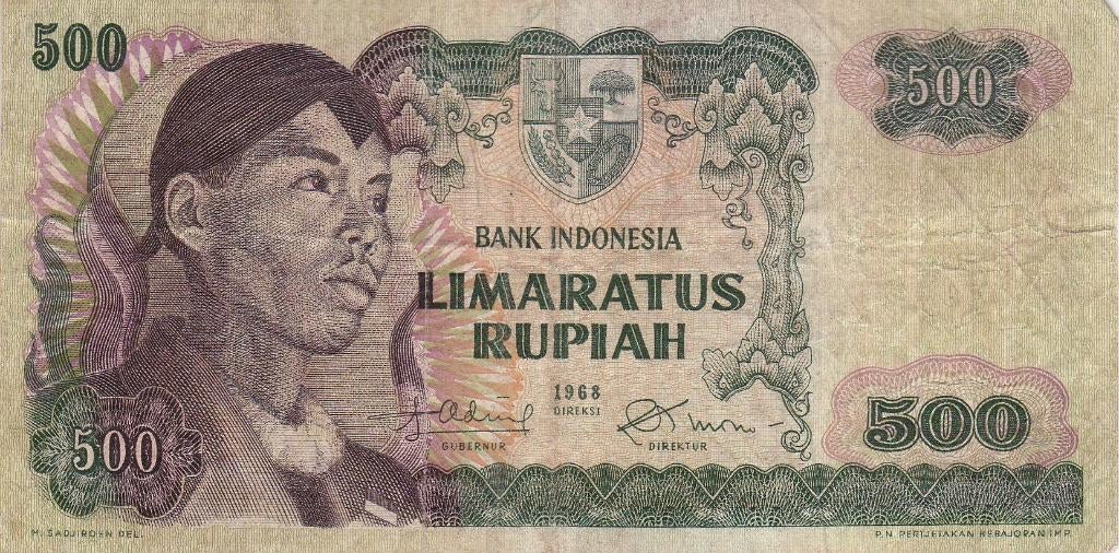 BANK  INDONESIA  500 RUPIAH  1968, Ophalen of Verzenden, Euro's