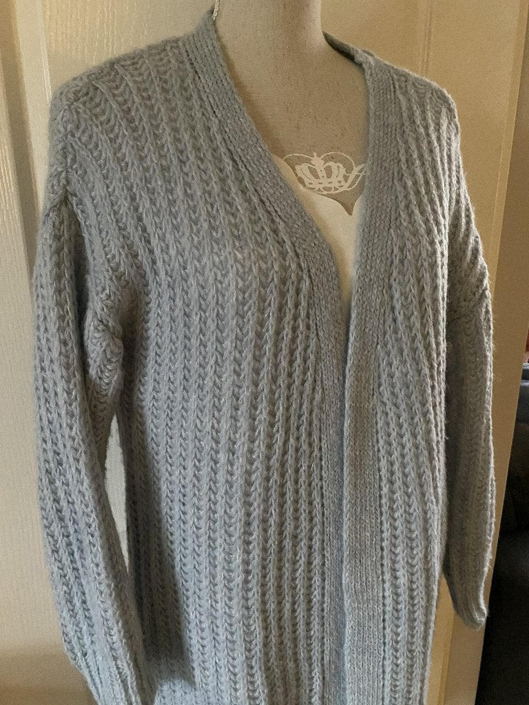 Azzurro Grof Gebreid Vest Maat L Blauw NIEUW, Azzurro, Blauw, Maat 42/44 (L), Nieuw