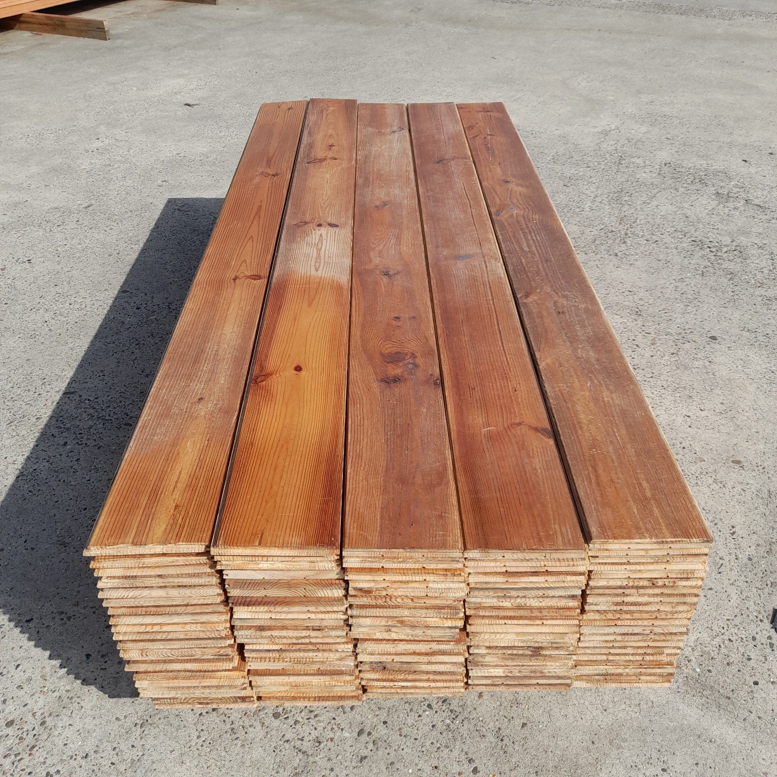 Massief grenen vloer, 43 m2 vloerdelen 19,5 cm breed, Ophalen, Vloerdelen of -planken, 10 m² of meer, Nvt