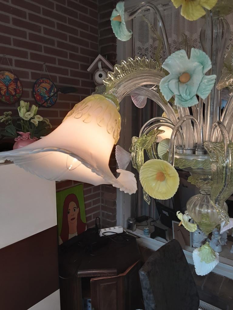 Murano kroonluchter  lamp uniek exemplaar, Ophalen, Glas