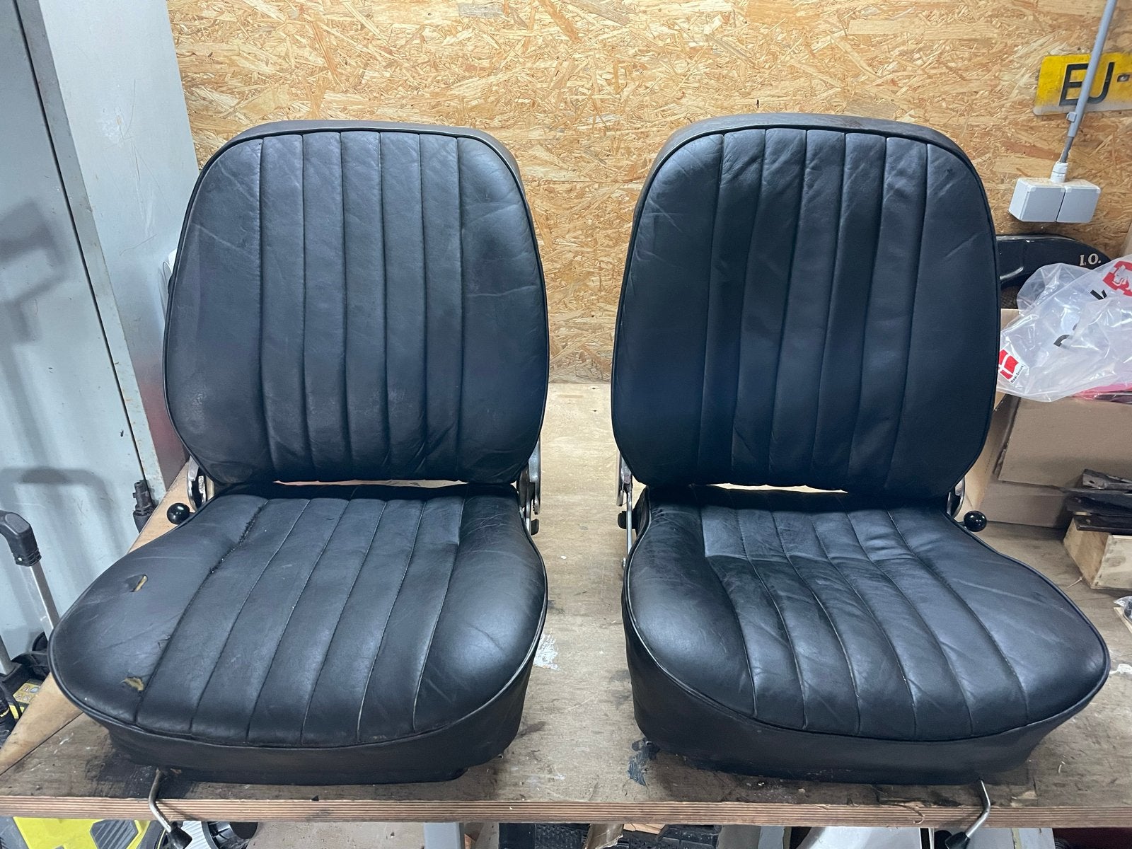 Originele Porsche 356 stoelen met rails, Auto-onderdelen, Ophalen, Gebruikt, Porsche