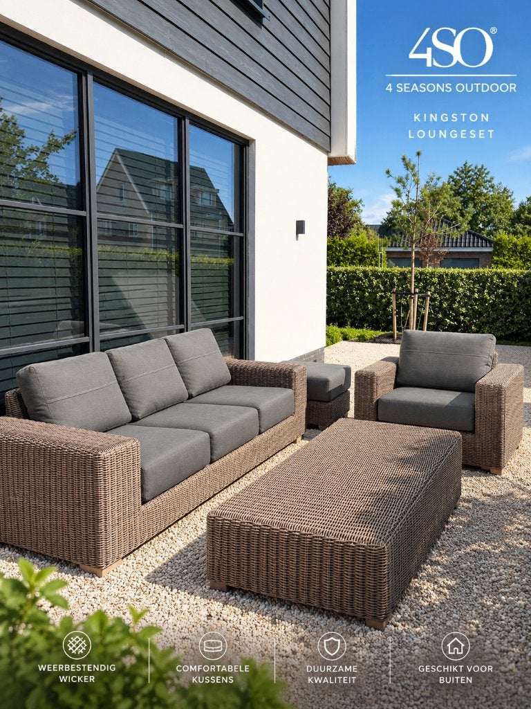 4 Seasons Kingston Loungeset, Ophalen, 5 zitplaatsen, Bank, Zo goed als nieuw