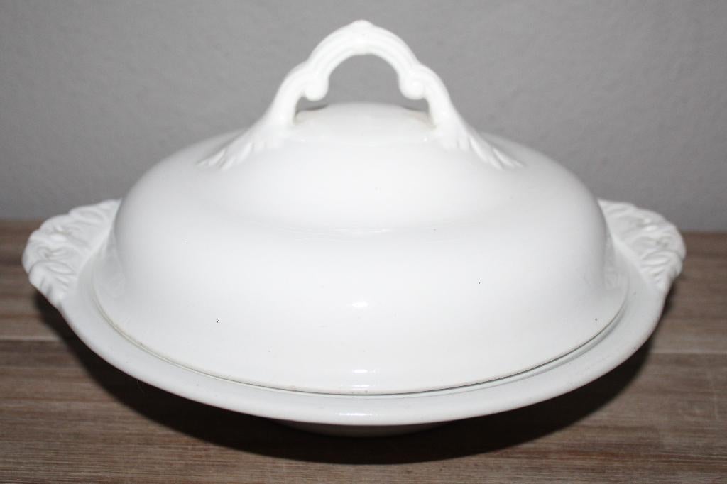 SALE antieke schaal met deksel Societe Ceramique Maestricht, Antiek en Kunst, Antiek | Servies los, Ophalen of Verzenden