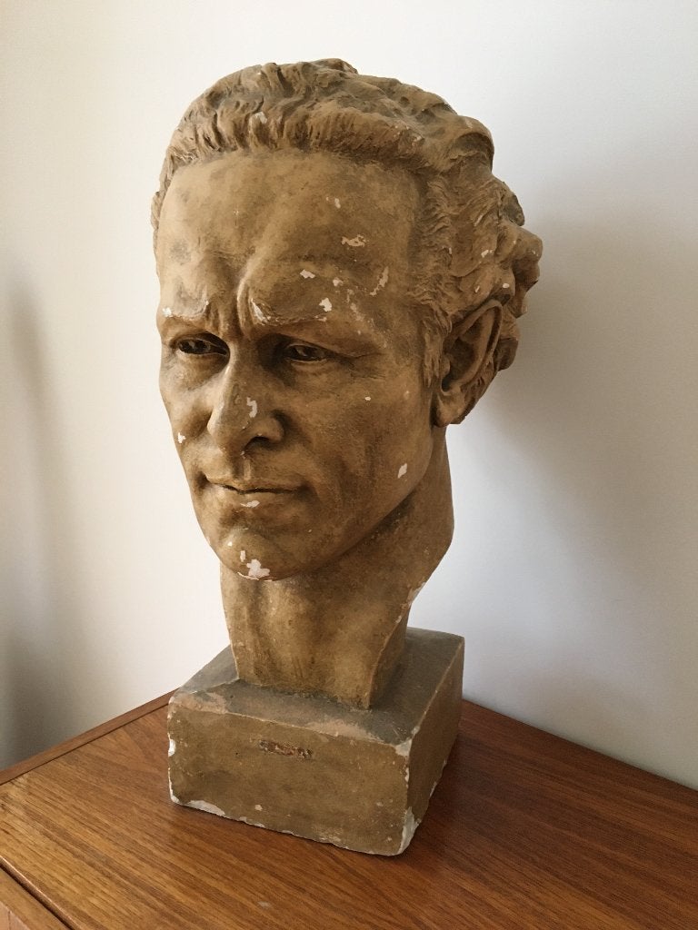 François Mourgues 1937, Ophalen, Gips, Buste, Beige