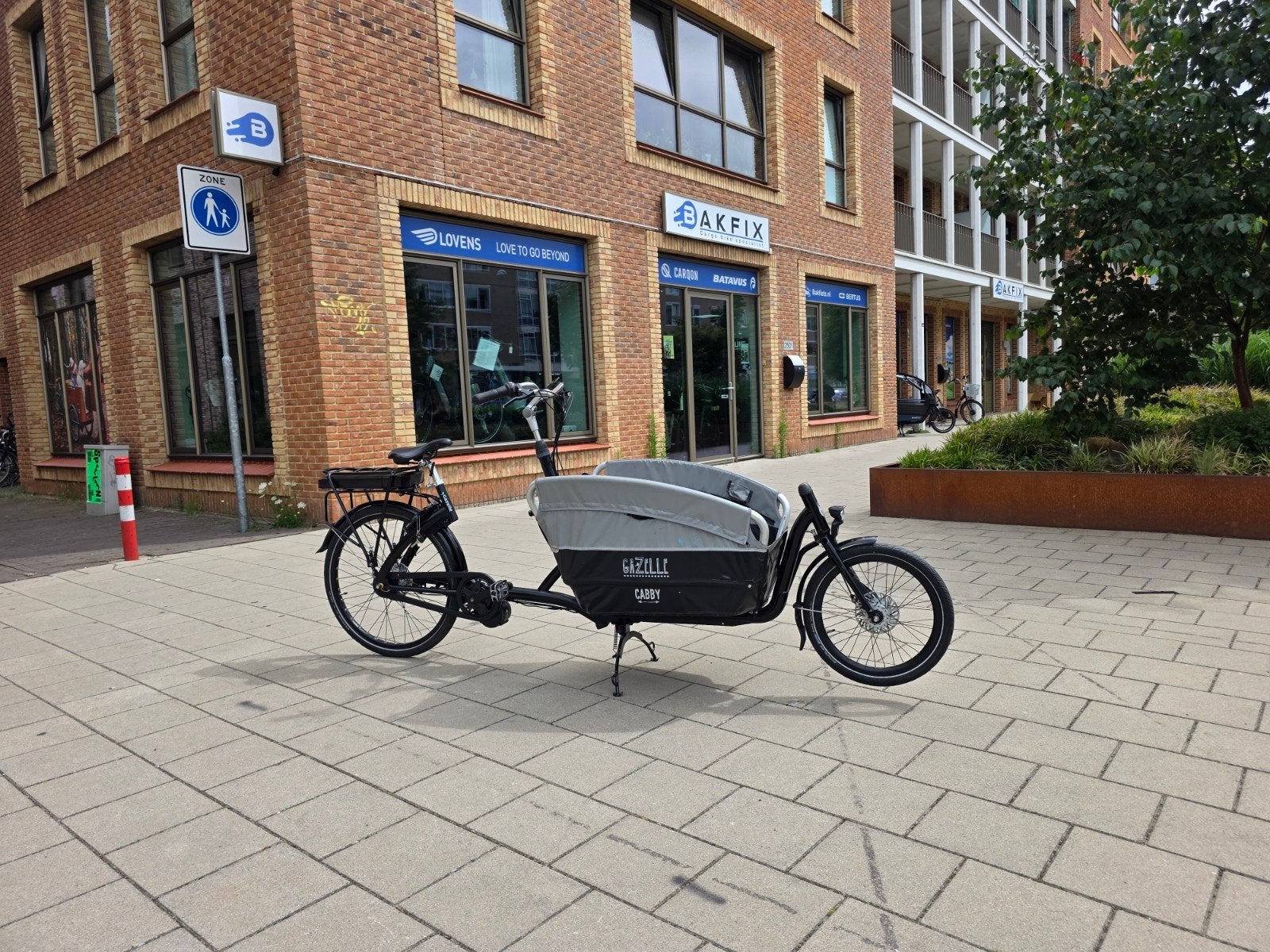 2dehands elektrische Gazelle Cabby bakfiets, Fietsen en Brommers, Fietsen | Bakfietsen, Gebruikt, Gazelle, Huif, Info@gazelle.nl