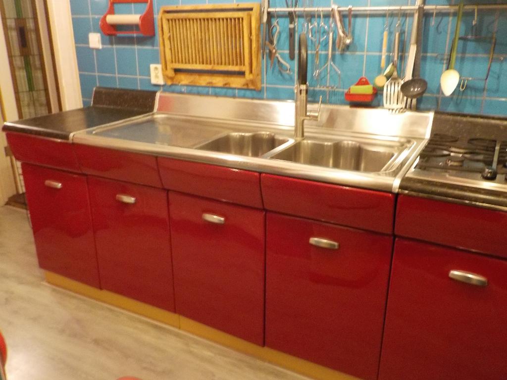 Te koop American Kitchen, Huis en Inrichting, Keuken | Complete keukens, Ophalen, Gebruikt, Enkelwandige keuken, Hoogglans of Gelakt
