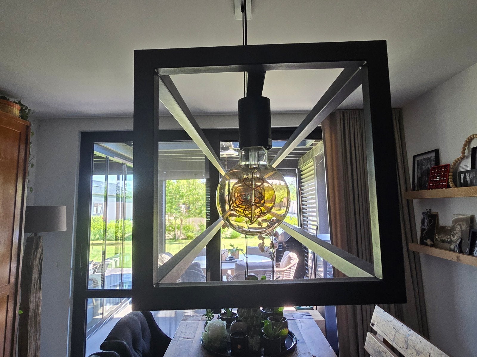 Industriële hanglamp van loods 5, Huis en Inrichting, Lampen | Hanglampen, Ophalen, Gebruikt, Metaal, Industrieel