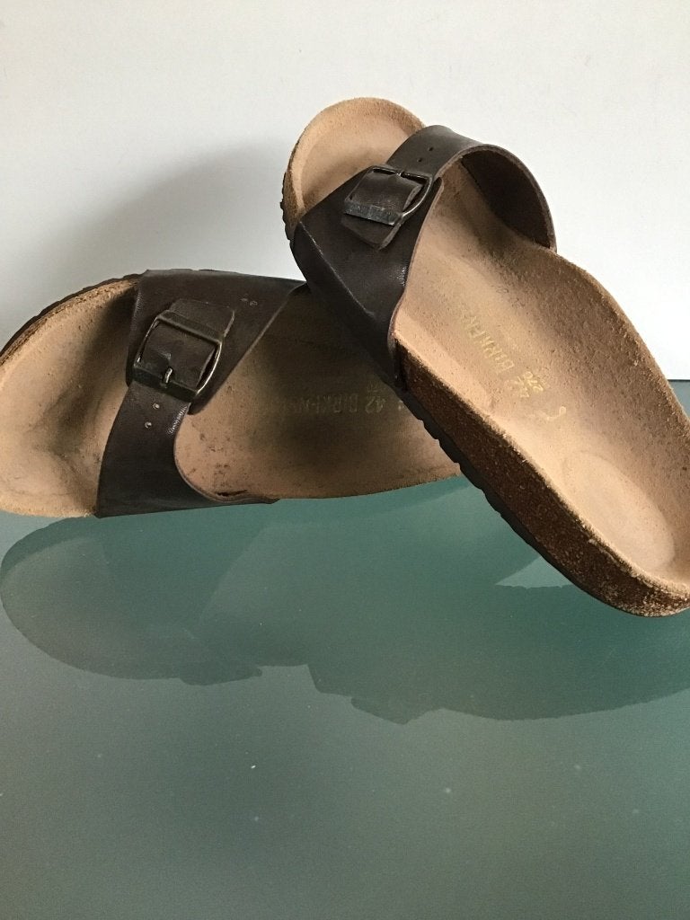Birkenstock 42 Madrid | bruine slippers | Gratis verzenden, Slippers, Bruin, Verzenden, Zo goed als nieuw