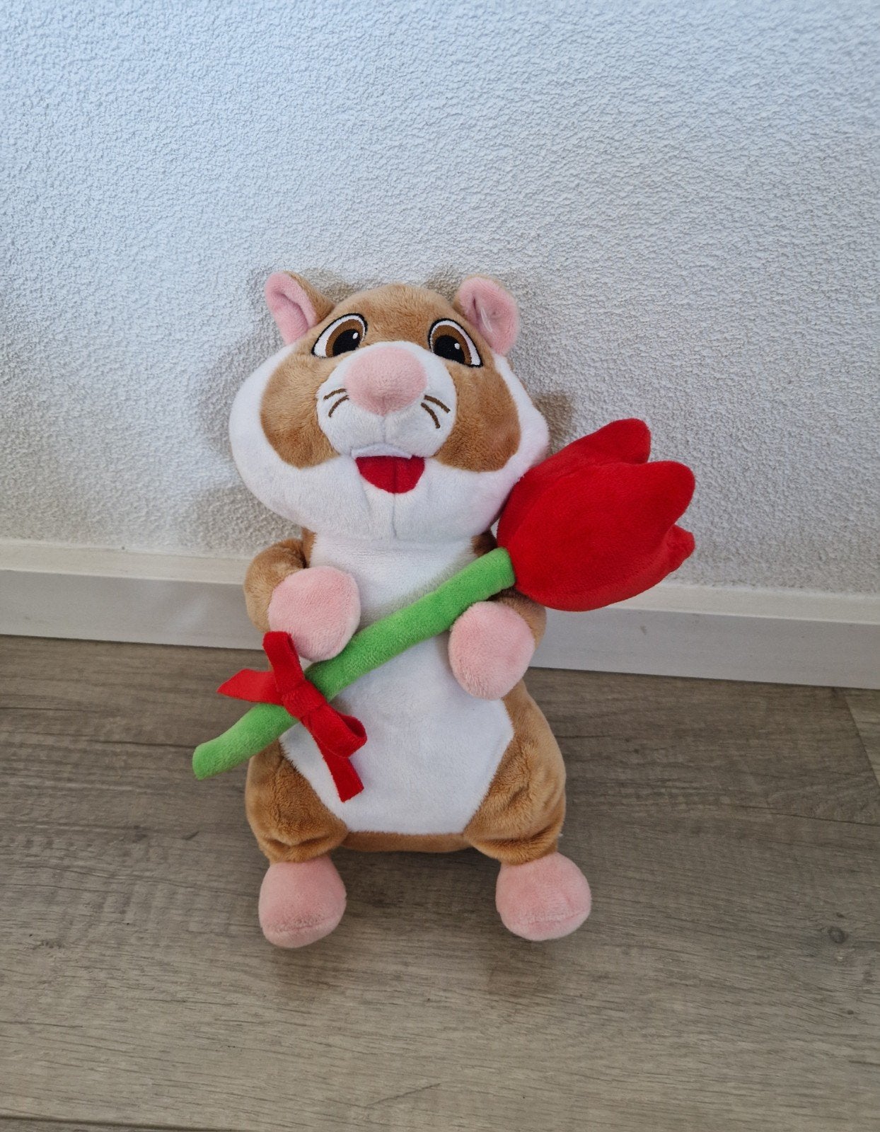 Albert heijn Hamster knuffel ah tulp bloem rood, Ophalen of Verzenden, Zo goed als nieuw, Overige typen