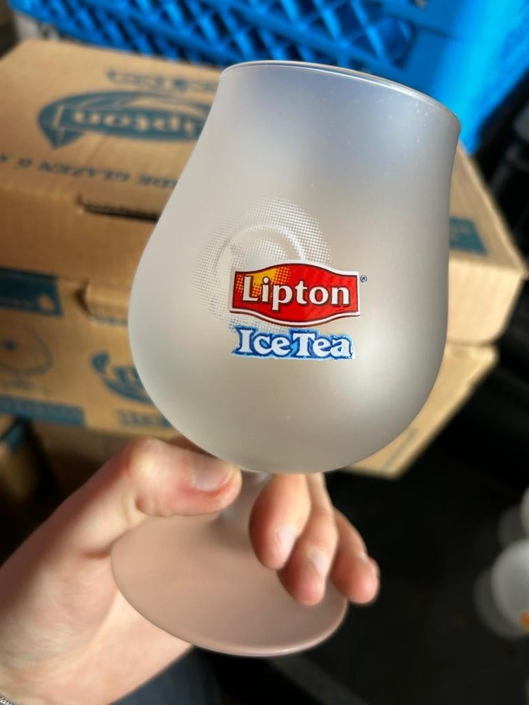 12x Lipton Ice tea glazen, Verzamelen, Ophalen, Bierglas, Time Out, Boonsweg 43