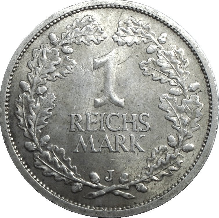 Duitsland - Duitse Rijk 1 reichsmark 1925 (J, zilver), Ophalen of Verzenden, Duitsland, Losse munt, Zilver