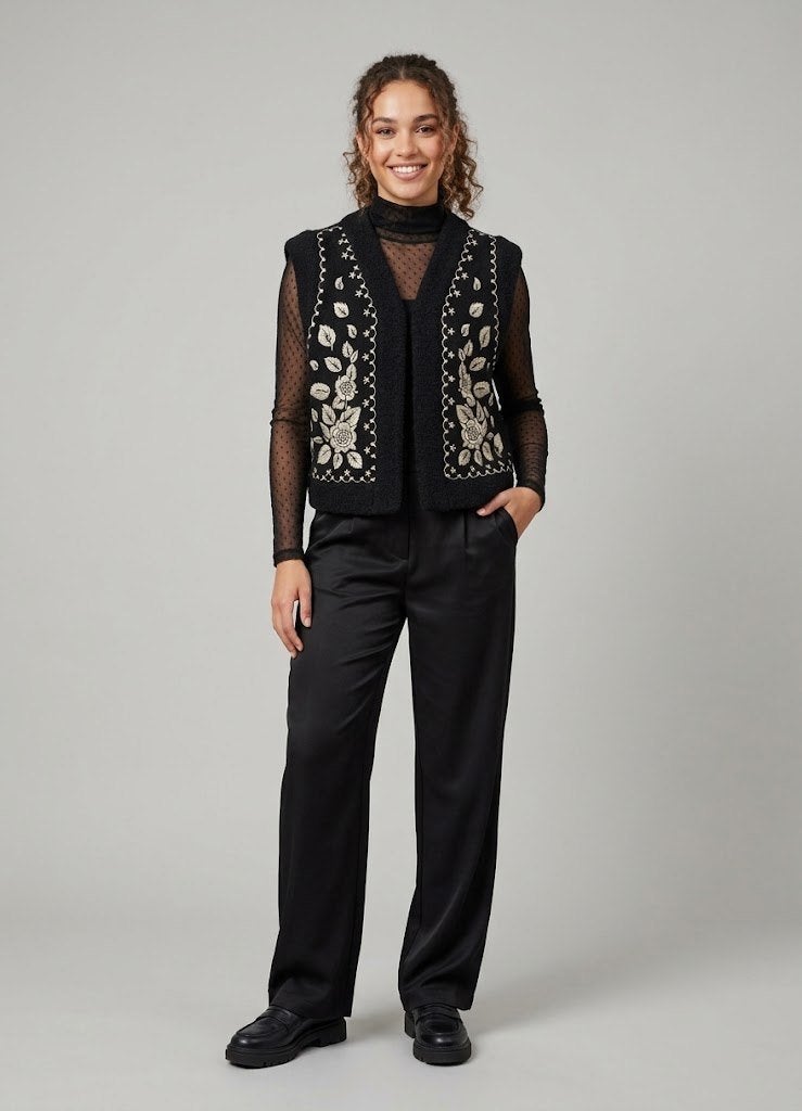 gilet Ambika, Kleding | Dames, Verzenden, Zwart, Maat 42/44 (L), Zo goed als nieuw