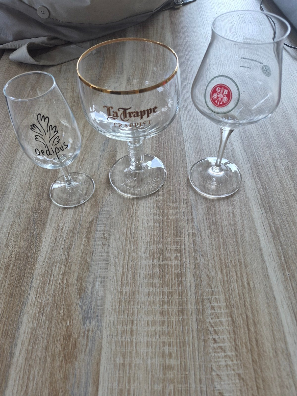 Bierglazen: La Trappe, Oedipus, Grolsch, Overige typen, Ophalen of Verzenden, Gebruikt, Glas