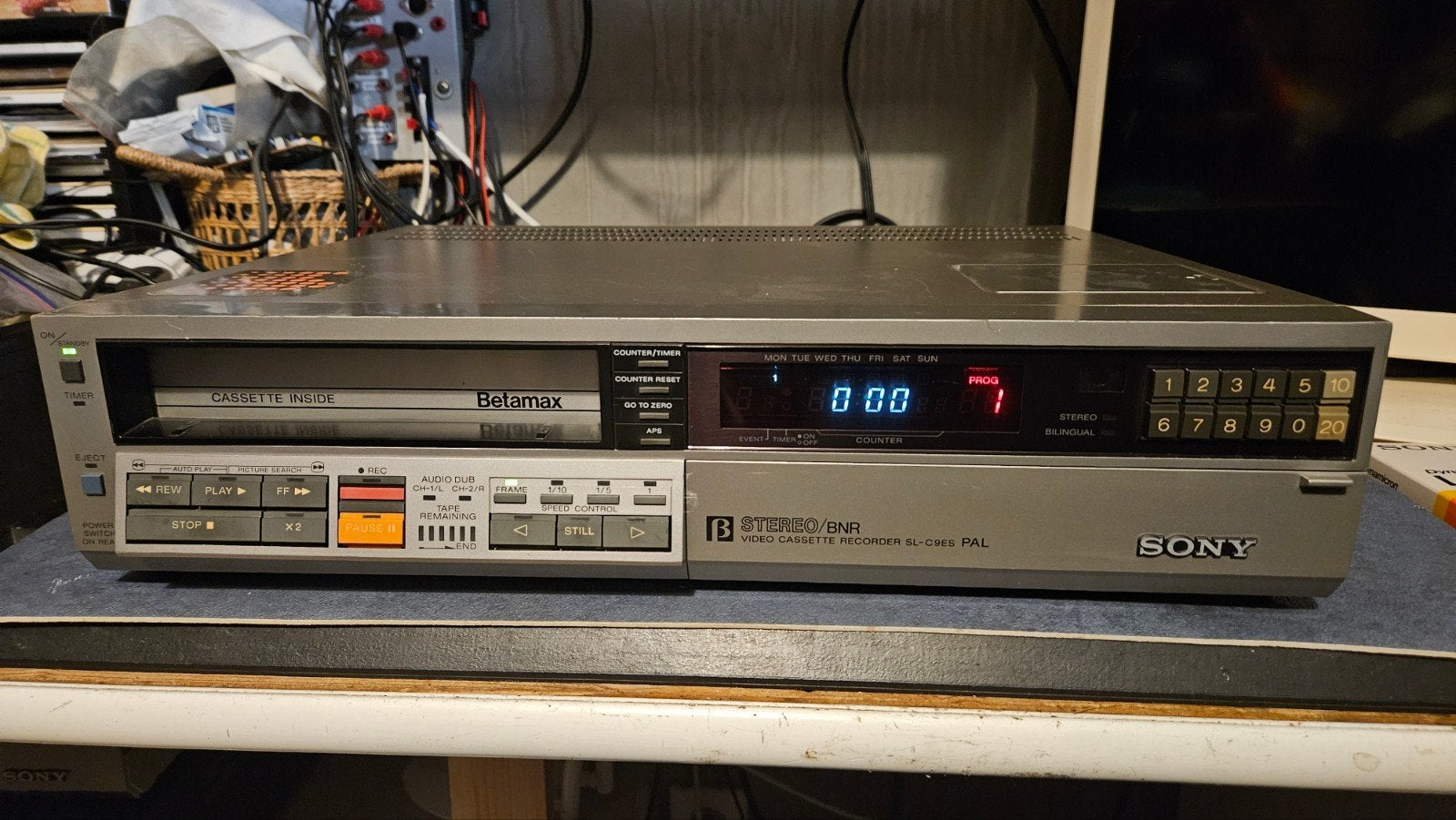 Sony SL-C9ES Betamax Videorecorder - Zeldzaam en Werkend, Ophalen of Verzenden, Zo goed als nieuw, Betamax-speler of -recorder