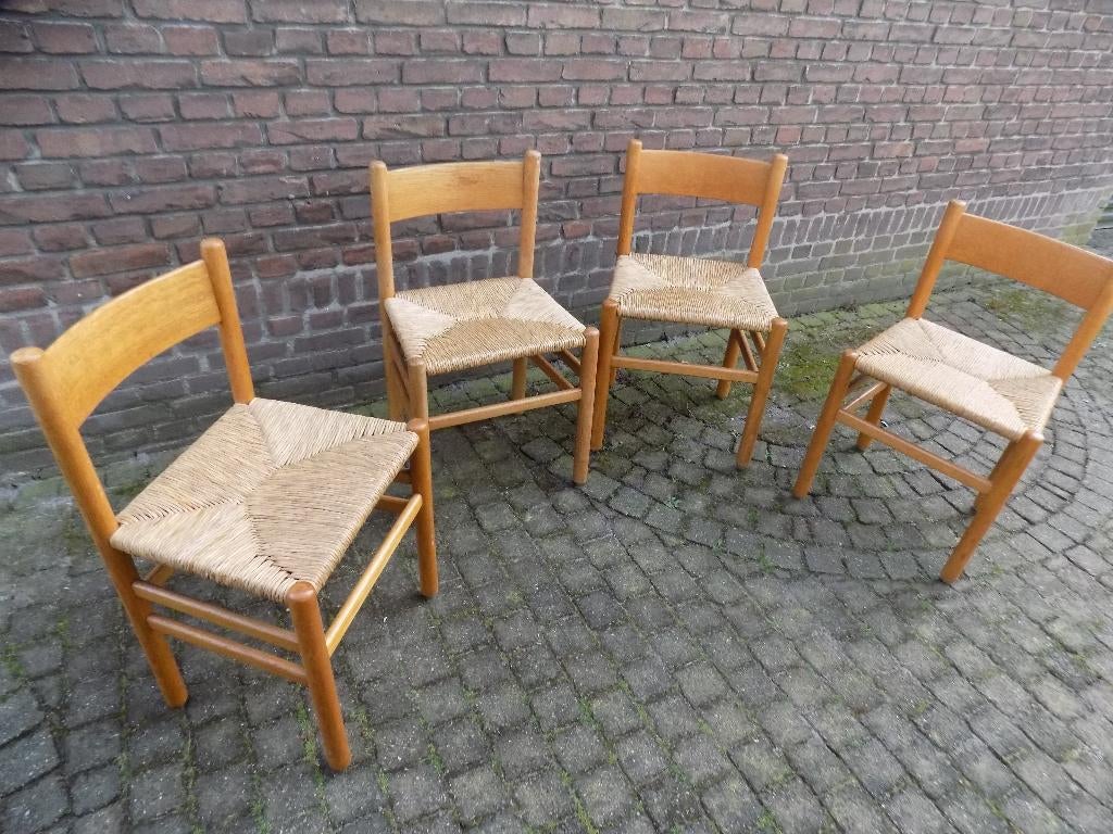 Vintage Eetkamerstoelen Ad Vorm Johan van Heuvel 1960, Ophalen of Verzenden, Gebruikt, Rechthoekig, 50 tot 100 cm