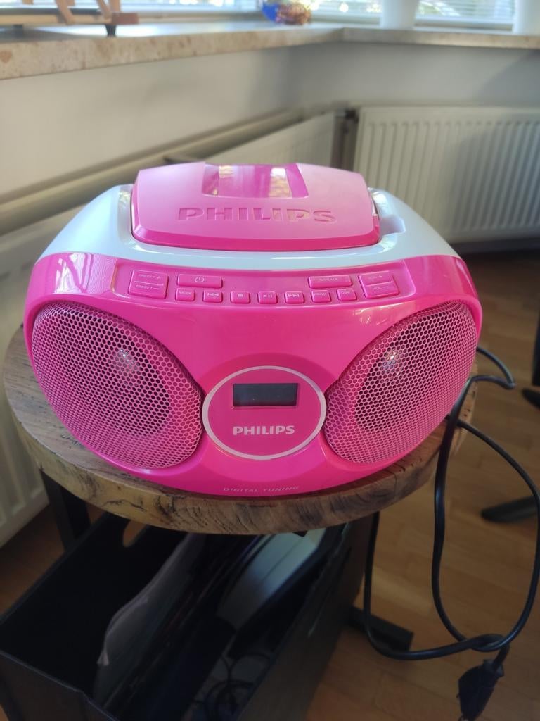 Roze Philips Radio CD-speler voor meisjeskamer, Ophalen, Gebruikt, Radio, Met cd-speler