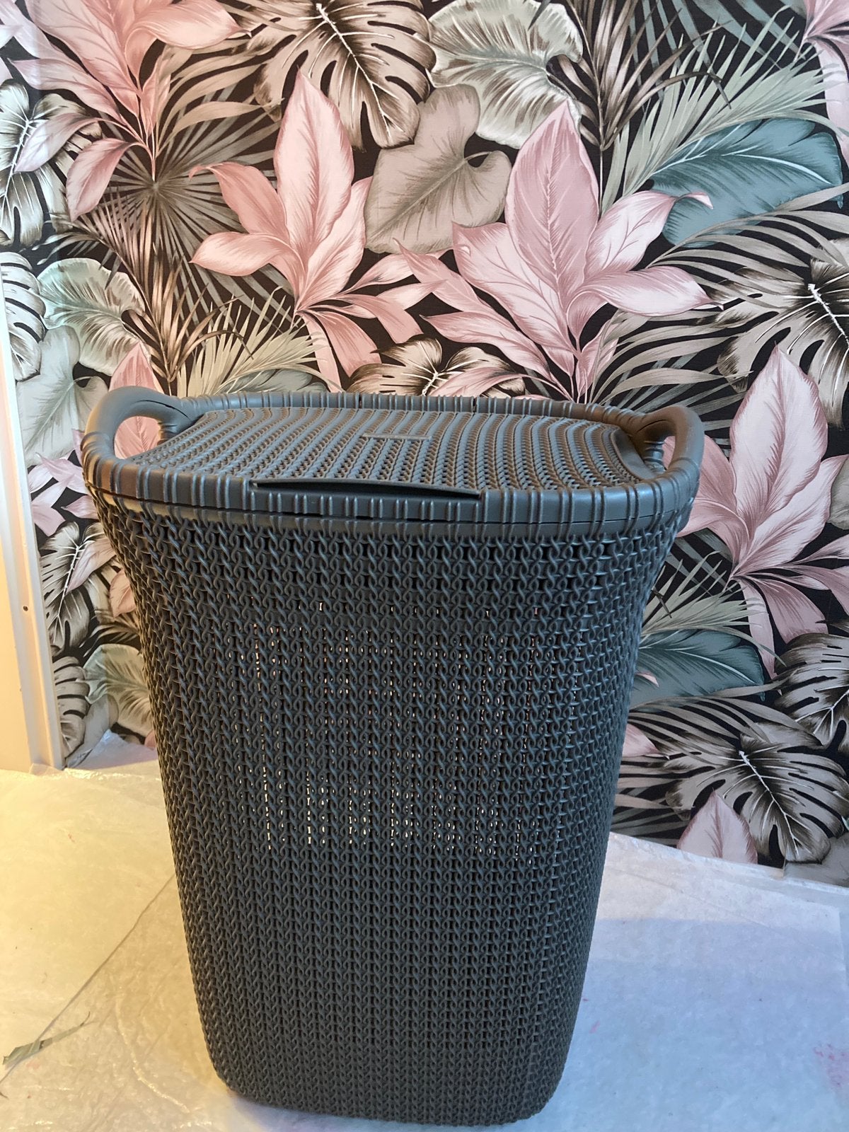 Curver knit wasmand 57L, Ophalen, Bruin, Overige merken, Zo goed als nieuw