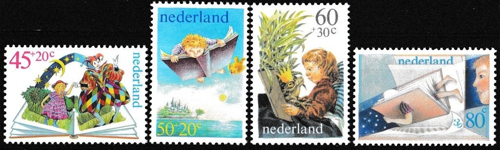 Kinderzegels, kinderen en boeken – MNH – NVPH 1210-1213, Verzenden, Na 1940, Postfris