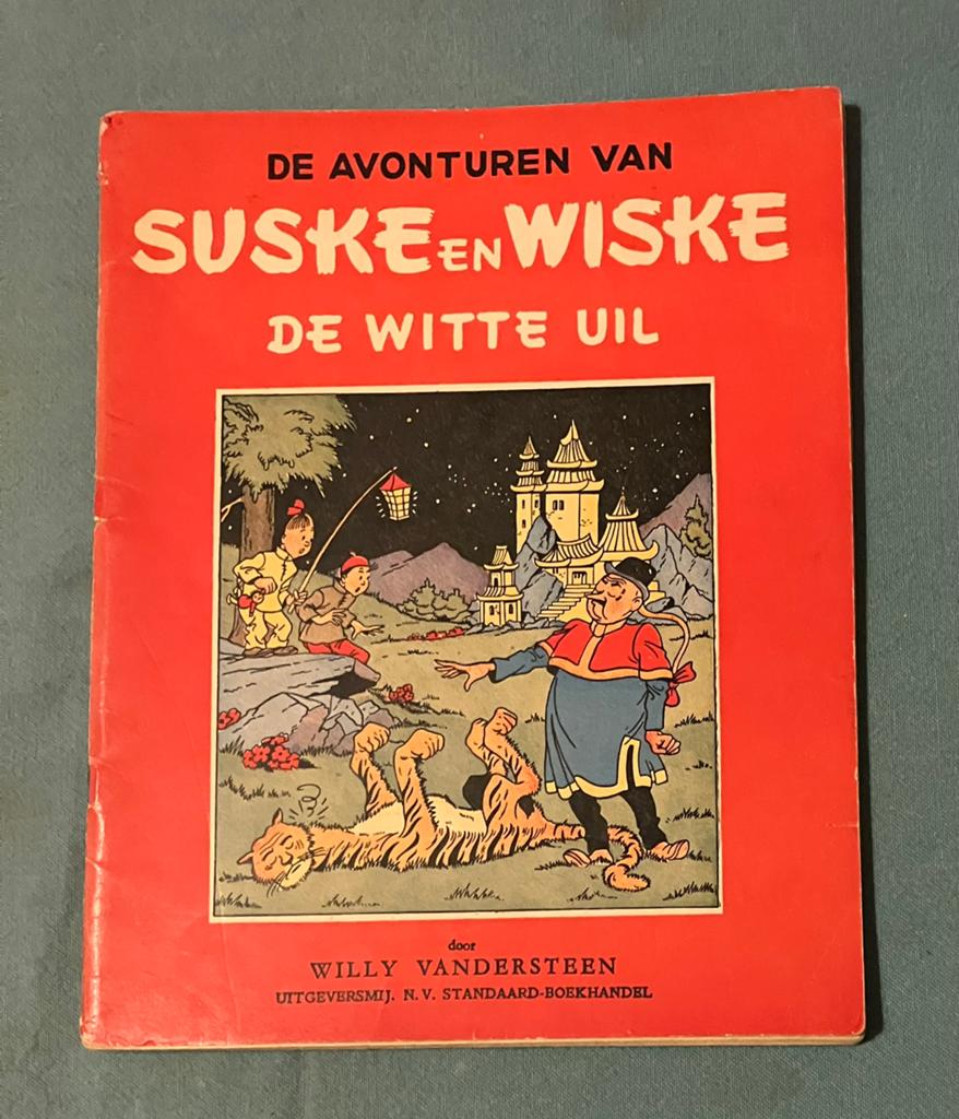 Suske en Wiske - De witte uil - Ongekleurd Vlaams 1954, Boeken, Stripboeken, Gelezen, Verzenden, Willy Vandersteen, Eén stripboek
