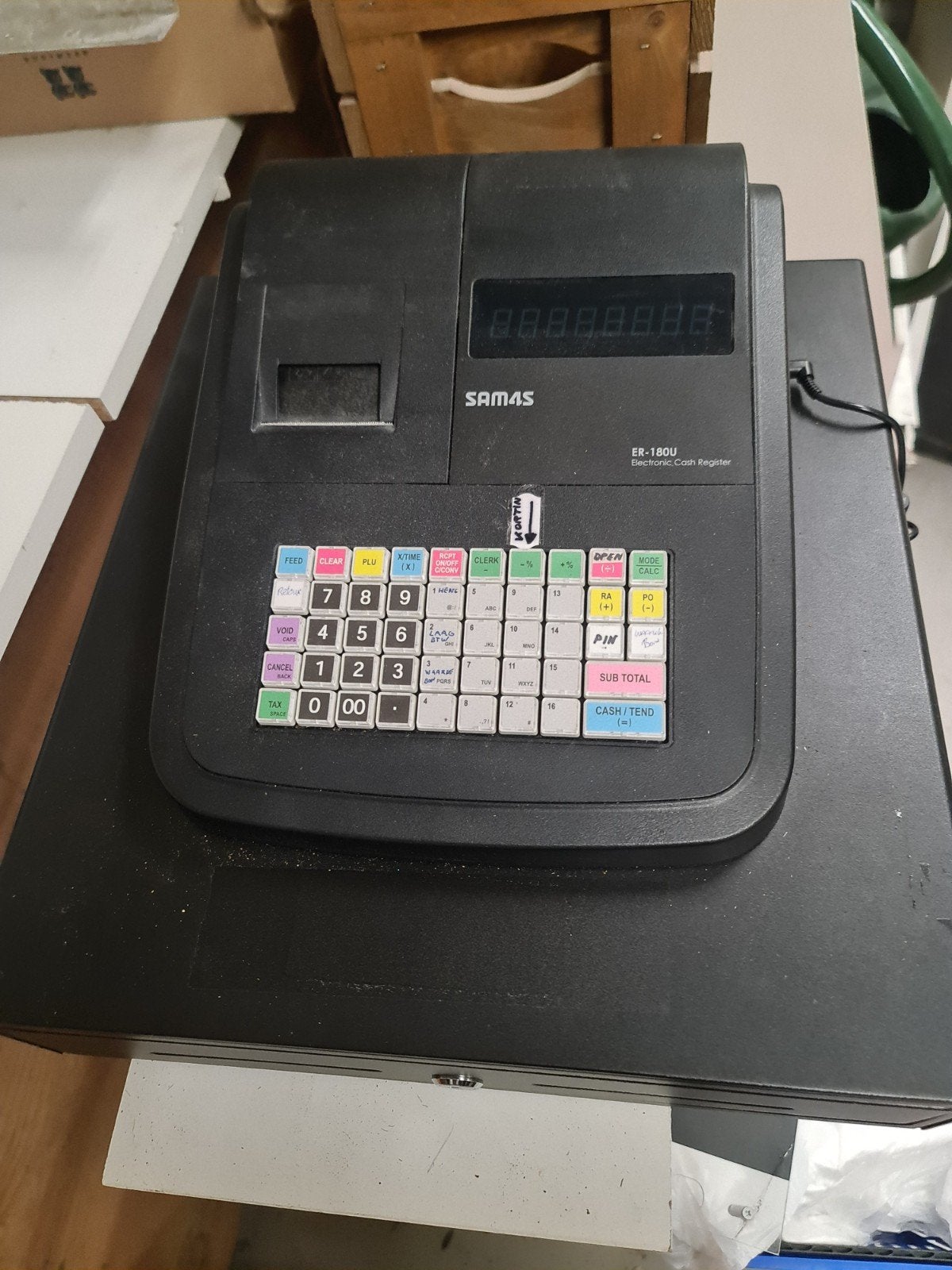 SAM4S ER-180U Elektronische Kassa met Kassalade, Ophalen
