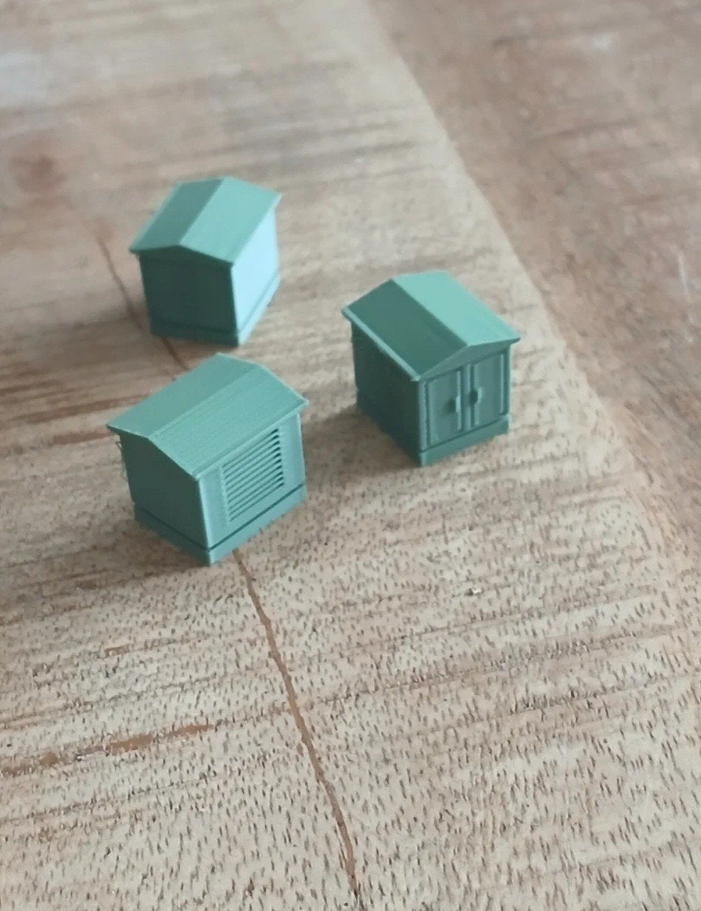 Trafohuisjes type 1 groen h0, Verzenden
