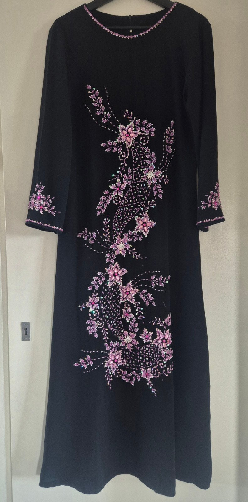 zwarte abaya jurk, Kleding | Dames, Zwart, Ophalen of Verzenden, Zo goed als nieuw, Maat 36 (S)