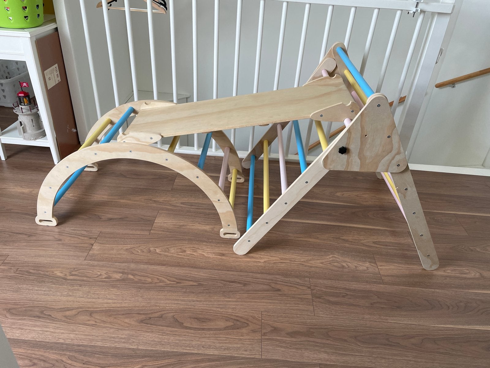 Houten Speeltoestel met Glijbaan/klimplank, Kinderen en Baby's, Speelgoed | Houten speelgoed, Gebruikt, Ophalen