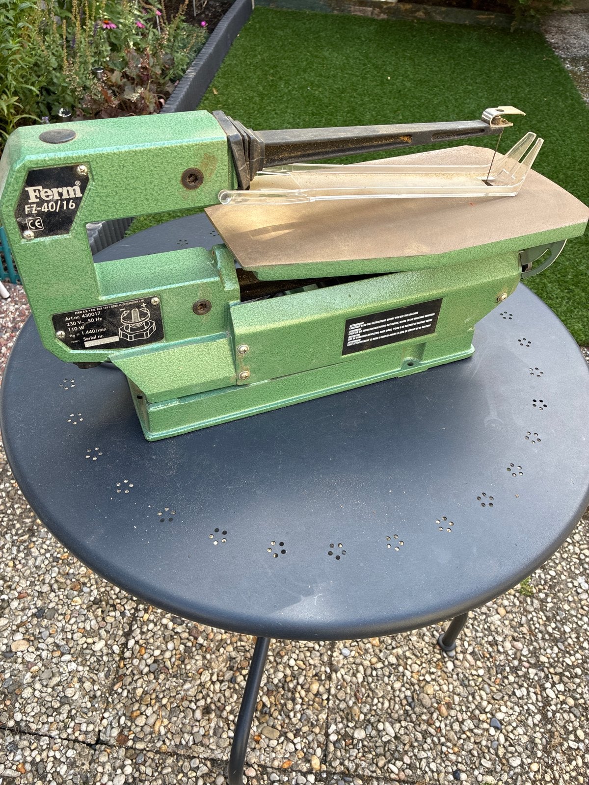 Ferm FZ-40/16 Figuurzaagmachine, Doe-het-zelf en Verbouw, Gereedschap | Zaagmachines, Minder dan 30 mm, Ophalen of Verzenden, Zo goed als nieuw
