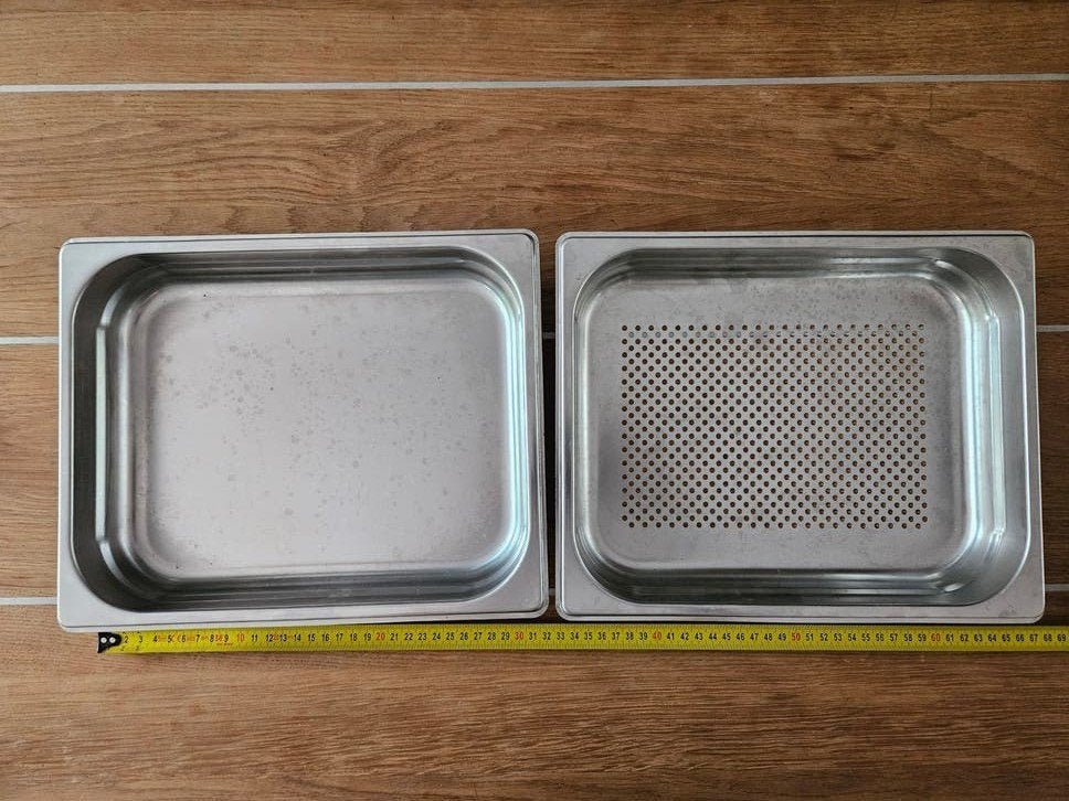AEG stoomset RVS Gastronorm Bakken - Geperforeerd en Geslote, Overige typen, Ophalen of Verzenden, Zo goed als nieuw, Metaal