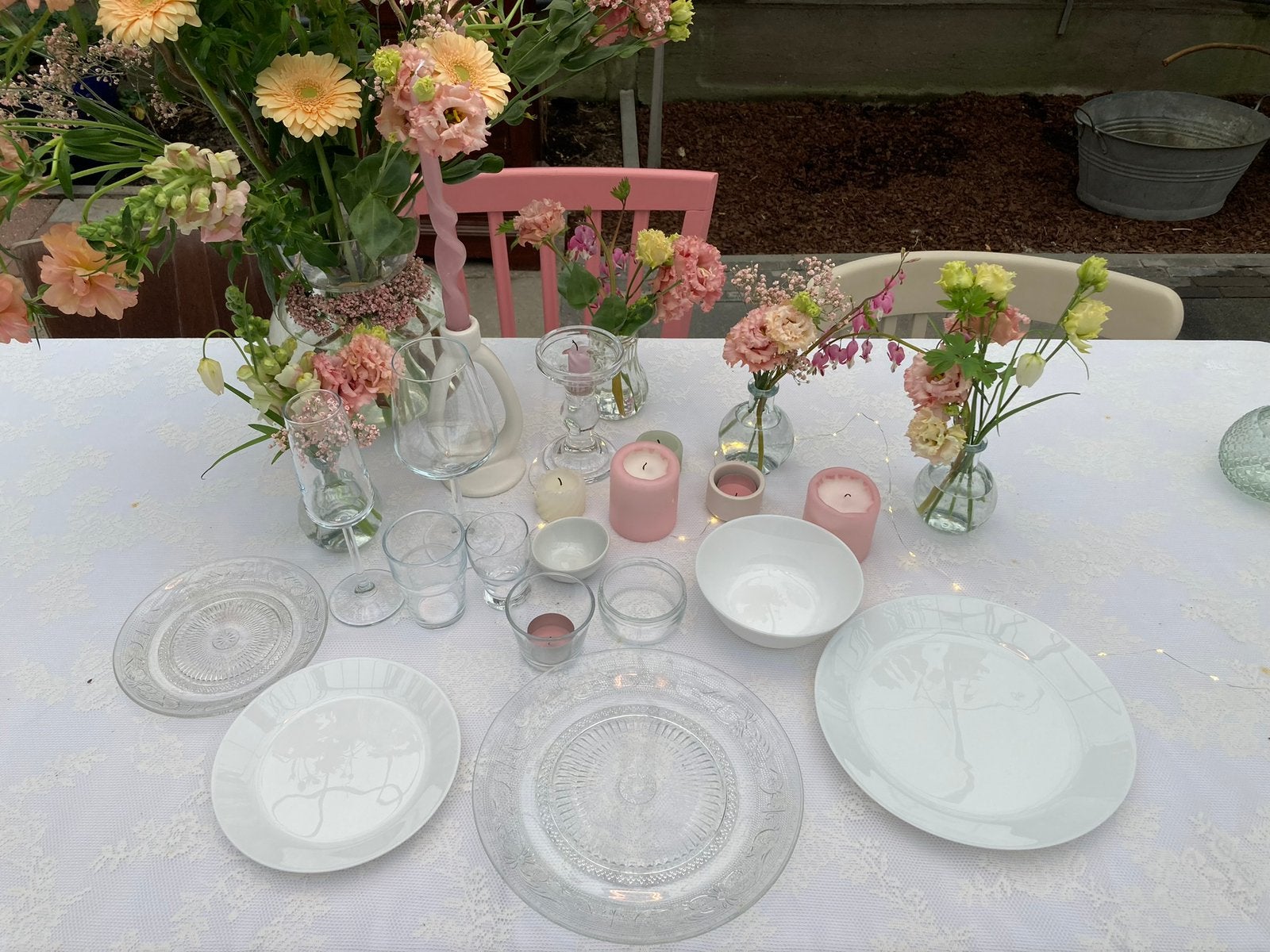 Servies te huur voor babyshower, 21 diner, verjaardag, kerst, Ophalen, Overige materialen, Overige typen, Zo goed als nieuw