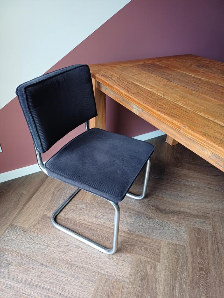Zuiver Ridge eetkamerstoelen 6 stuks, Huis en Inrichting, Stoelen, Ophalen of Verzenden, Gebruikt, Zwart