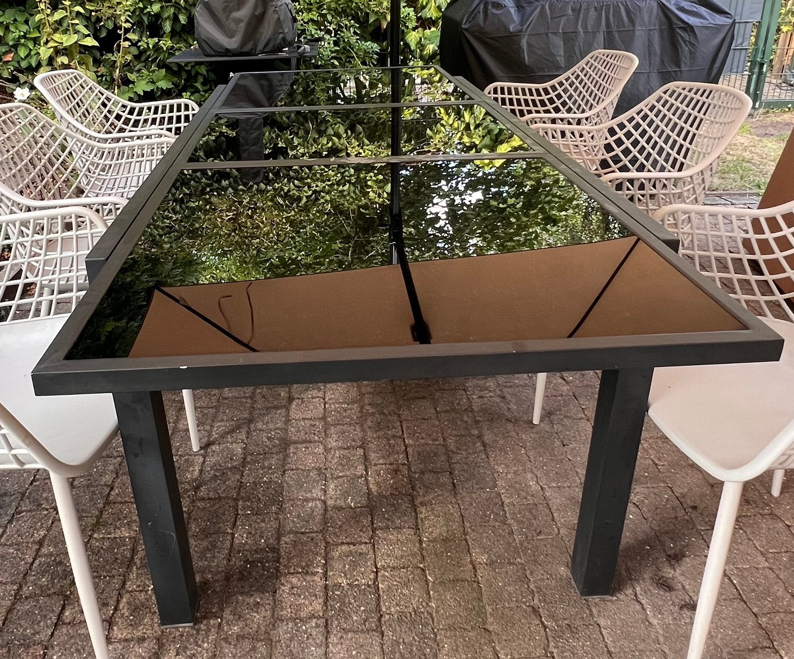 Uitschuifbare tuintafel 160/220 l x 90 b x 69 h, Tuin en Terras, Ophalen, Gebruikt
