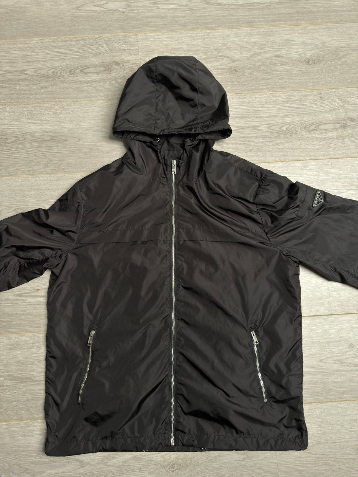 Prada Zwarte Jas Maat XL, Kleding | Heren, Ophalen of Verzenden, Zo goed als nieuw, Maat 56/58 (XL), Zwart