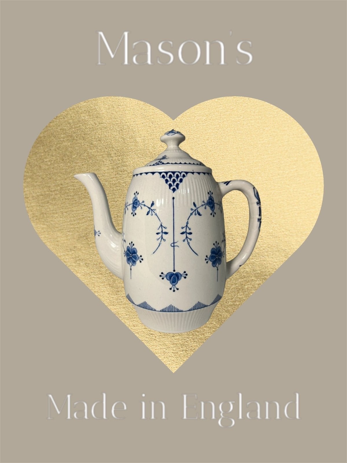 Mason’s ironstone England koffie of thee pot, Verzenden
