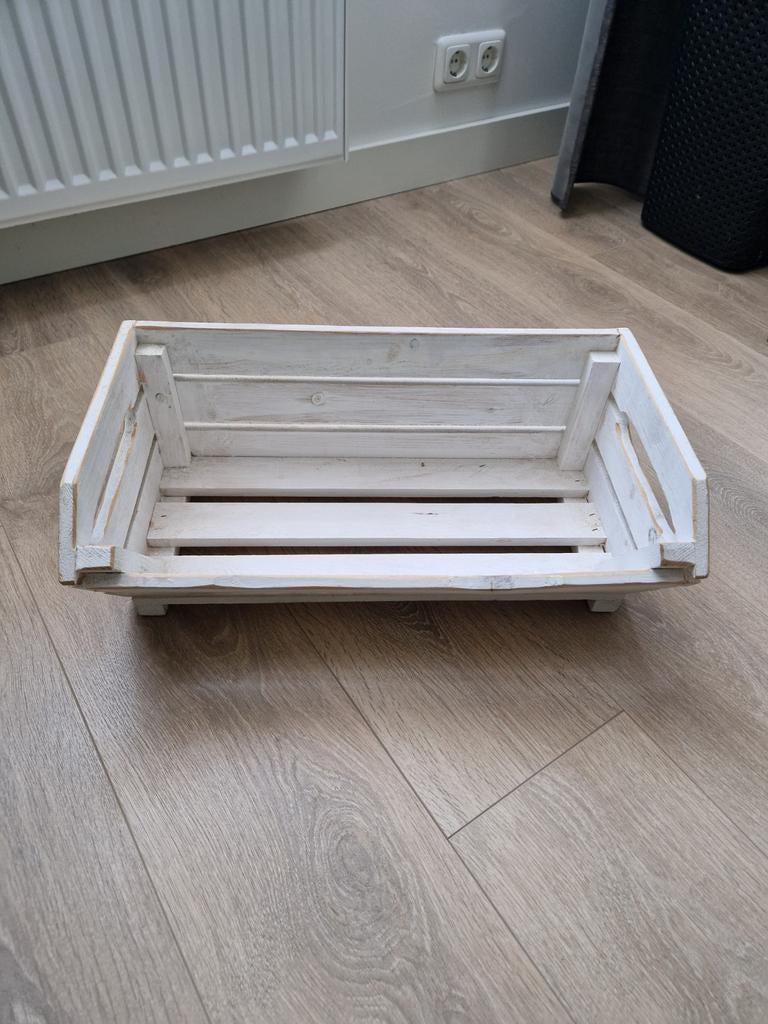 Houten witte kist, Huis en Inrichting, Woonaccessoires | Kisten, Ophalen of Verzenden, 50 tot 100 cm, Minder dan 50 cm, Minder dan 50 cm