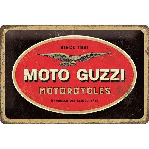 Moto Guzzi Motorcycles logo relief reclamebord van metaal, Ophalen of Verzenden, Nieuw, Auto's