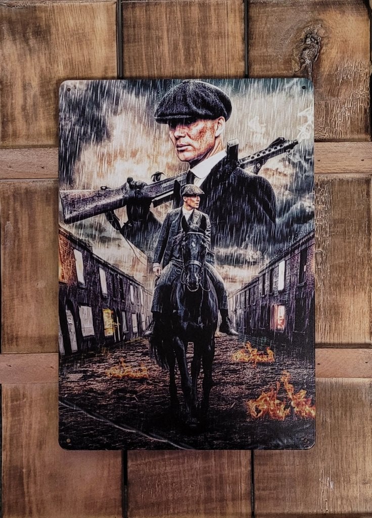 Peaky Blinders paard getekend reclamebord van metaal deco, Info@deconoord.nl, Nieuw, Ophalen of Verzenden, Foto of Kaart