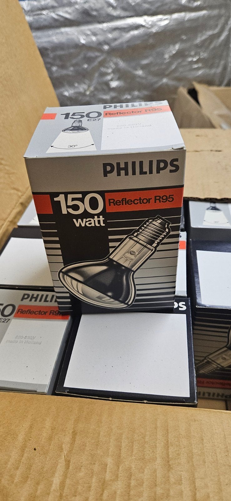 40x Philips 150W Reflector R95 Lampen E27 - Nieuw in doos, Ophalen of Verzenden