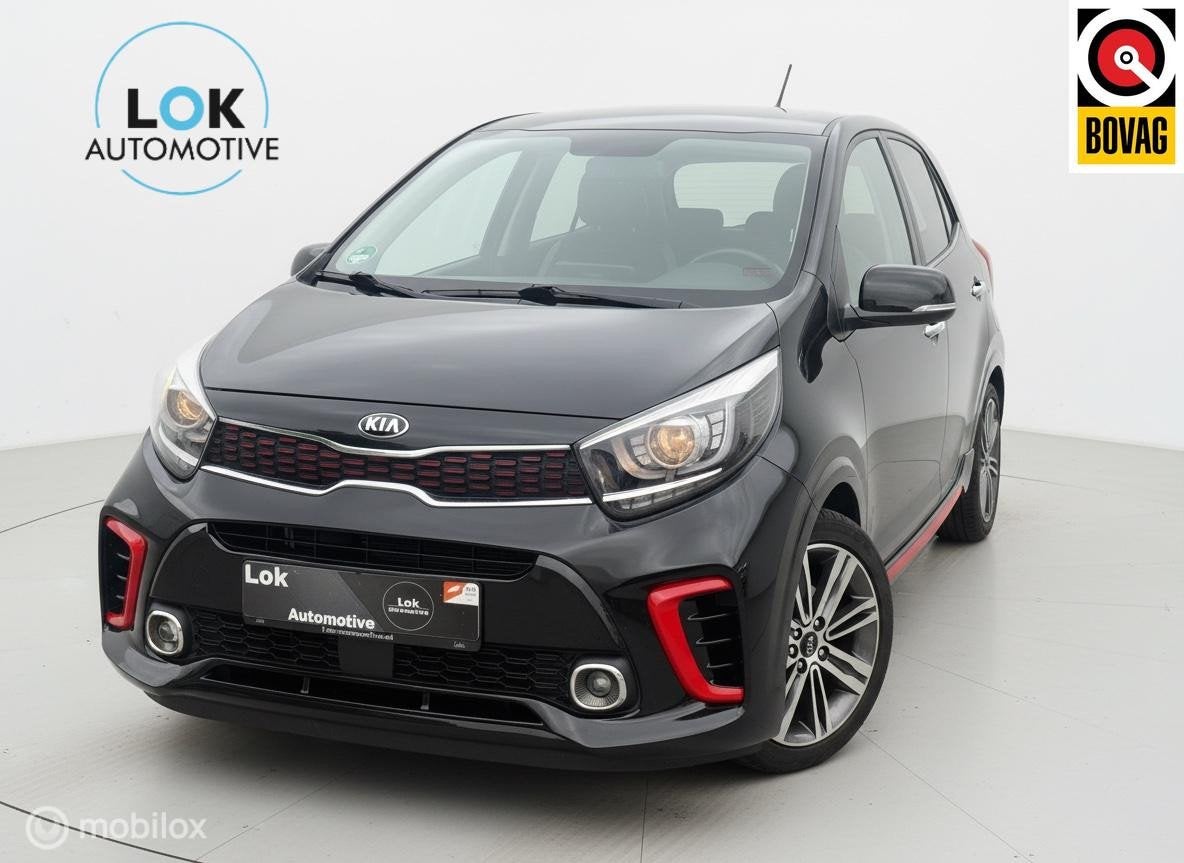 Kia Picanto 1.2 GT-Line CAMERA|KEYLESS|STOELVERW|STUURVERW|L, Auto's, 839 kg, 86 pk, Gebruikt, Zwart