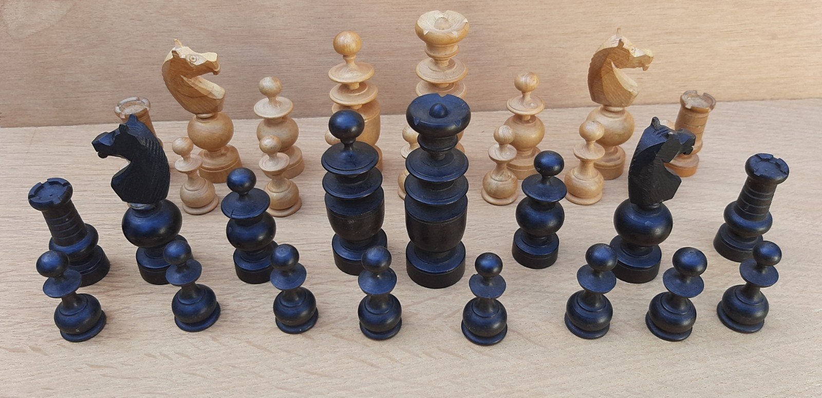 Prachtige Regency schaakstukken compleet set., Ophalen of Verzenden
