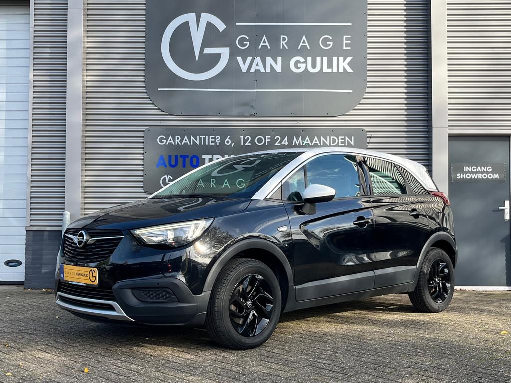Opel Crossland X 1.2 110PK Navi,Clima,Cruise,Isofix,Carplay,, Voorwielaandrijving, Gebruikt, 1199 cc, Zwart