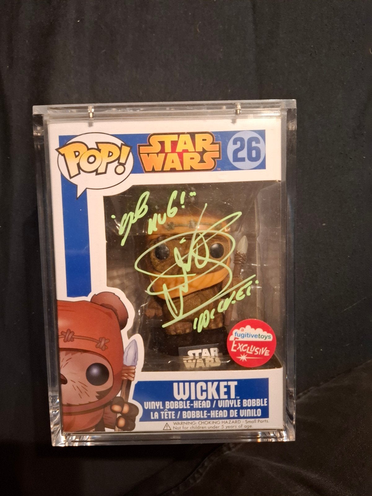 Exclusieve Funko Wicket (Fugitivetoys) met handtekening, Ophalen of Verzenden, Zo goed als nieuw