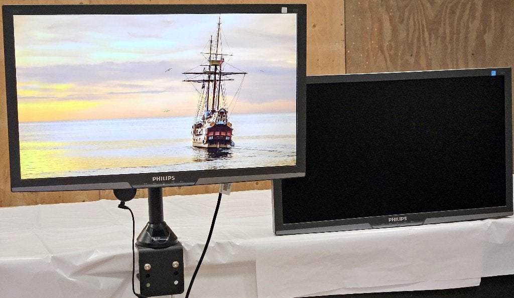 2x Philips 27" Full HD monitor + dubbele kantoor monitorarm, Ophalen, Full HD, Zo goed als nieuw, Nvt