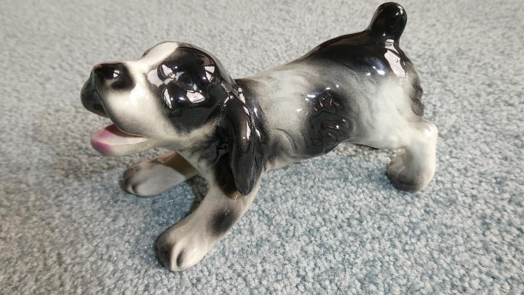 Hond, zwart-wit, Goebel, Verzenden, Zo goed als nieuw, Dier