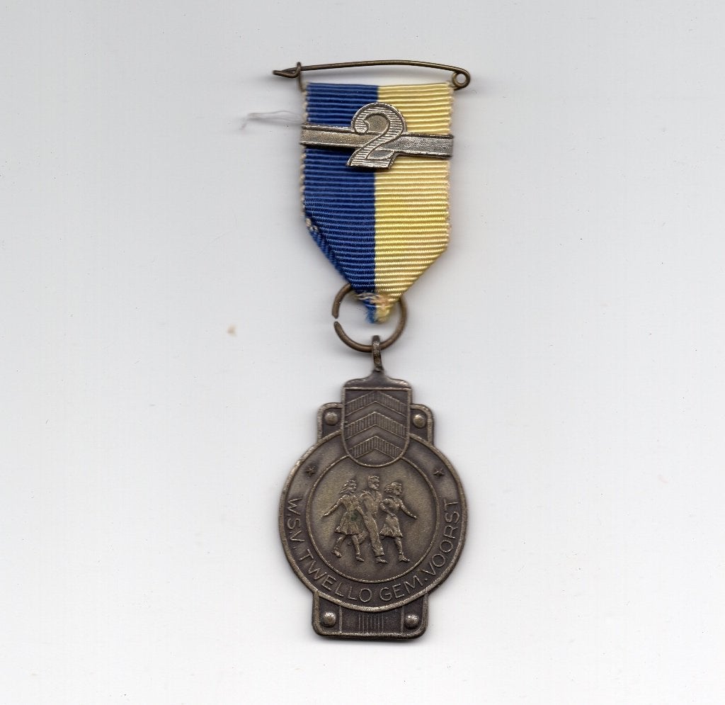 Te koop: Medaille W.S.V. Twello gemeente Voorst, 2x gelopen, Ophalen of Verzenden, Overige materialen, Nederland
